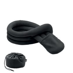 Perna de calatorie pliabila, Polyester, negru