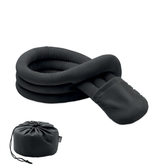 Perna de calatorie pliabila, Polyester, negru