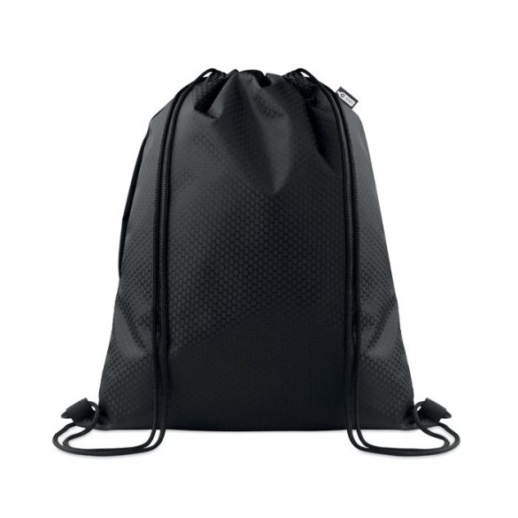 Rucsac cu snur din RPET 420D, RPET, negru