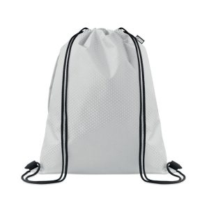 Rucsac cu snur din RPET 420D, RPET, alb