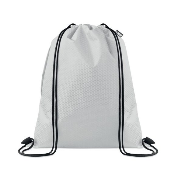 Rucsac cu snur din RPET 420D, RPET, alb