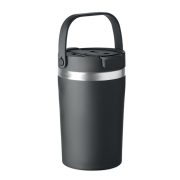 Pahar cu perete dublu 350 ml, Stainless steel, negru
