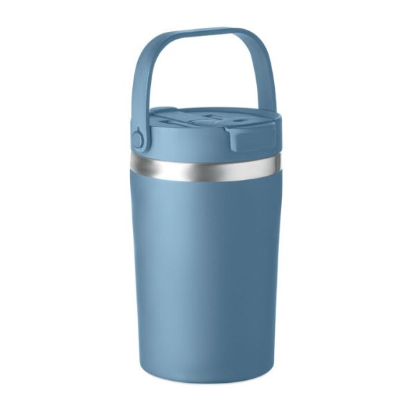 Pahar cu perete dublu 350 ml, Stainless steel, petrol