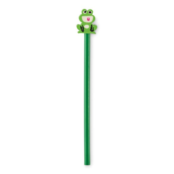Creion lemn in forma de animal, Wood, verde
