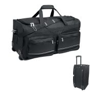 Trolley duffle 600D RPET, RPET, negru