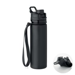 Sticla sport pliabila silicon, Silicone, negru