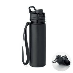 Sticla sport pliabila silicon, Silicone, negru