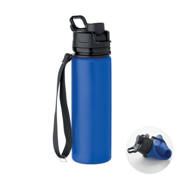 Sticla sport pliabila silicon, Silicone, albastru regal
