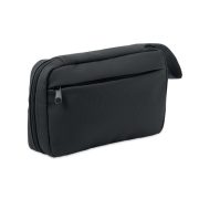Geanta cosmetica 600D RPET, RPET, negru