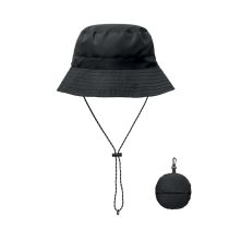 Palarie pescar hidrofuga, Polyester, negru