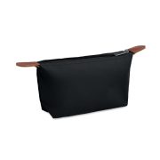 Geanta cosmetica in 600D RPET, RPET, negru