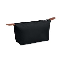 Geanta cosmetica in 600D RPET, RPET, negru