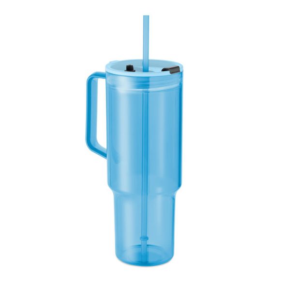 Pahar RPET 1200ml, RPET, albastru deschis transparent