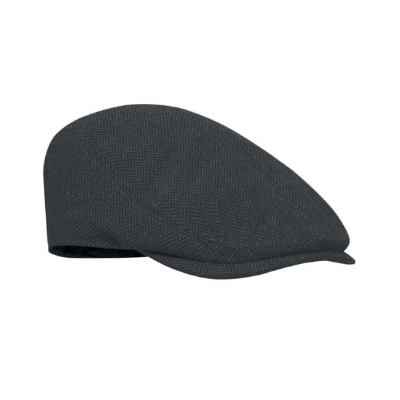 Sapca plata tip Newsboy 320 gr/, Polyester, negru