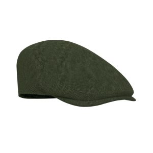 Sapca plata tip Newsboy 320 gr/, Polyester, verde inchis