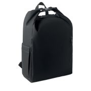 Rucsac laptop 15'' rolltop, RPET, negru