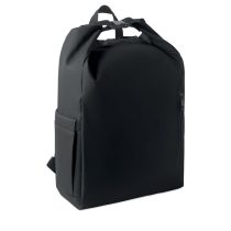 Rucsac laptop 15'' rolltop, RPET, negru