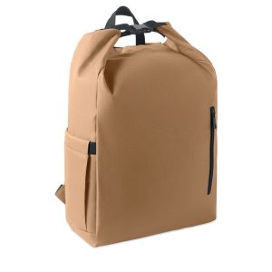 Rucsac laptop 15'' rolltop, RPET, kaki