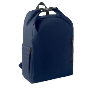 Rucsac laptop 15'' rolltop, RPET, albastru marin francez