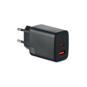 Adaptor/incarcator UE 2 poli, Polycarbonate, negru