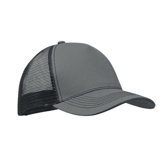 Sapca trucker cu 5 panele, Cotton, gri piatra