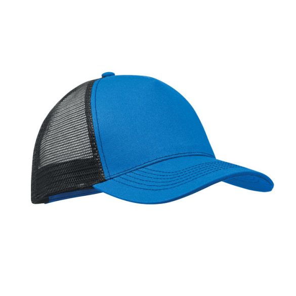 Sapca trucker cu 5 panele, Cotton, albastru regal