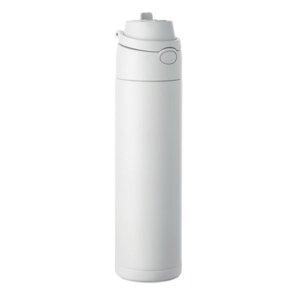 Sticla cu perete simplu 650 ml, Stainless steel, alb