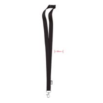 Lanyard din RPET cu carabina, PET, black