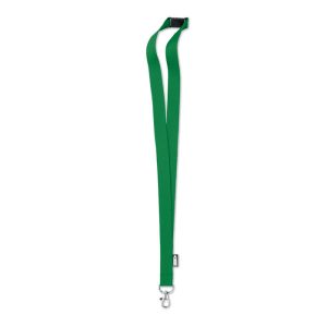 Lanyard din RPET cu carabina, RPET, verde