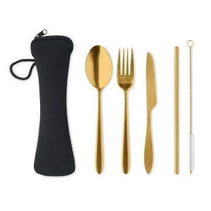 Set de tacamuri din inox, Stainless steel, gold