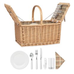   Cos picnic rachita 4 persoane, Item with multi-materials, wood