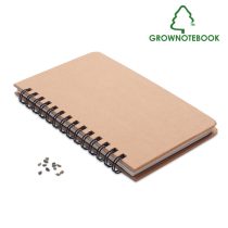 Caiet cu seminte pin, Carton, beige