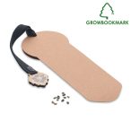 Semn de carte cu seminte pin, Carton, beige