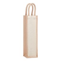 Punga din iuta pentru o sticla, Jute, beige