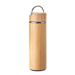 Termos cu perete dublu, 400 ml, Bamboo, wood