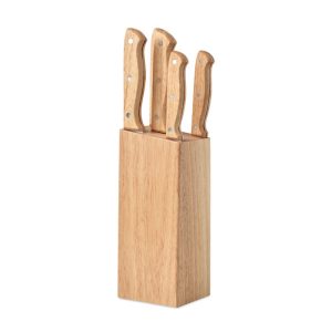 Set de cutite din 5 piese, Stainless steel, wood