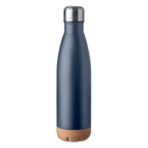 Sticla cu perete dublu 600 ml, Stainless steel, Albastru inchis