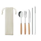 Set de tacamuri, Stainless steel, beige