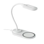 Lampa de birou si incarcator, ABS, white