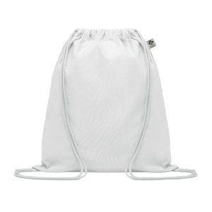 Rucsac cu cordon din bumbac, Organic cotton, white