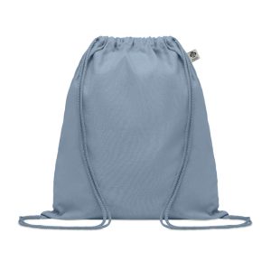 Rucsac cu cordon din bumbac, Organic cotton, heaven blue