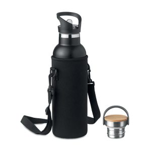 Termos cu perete dublu 700ml, Stainless steel, black