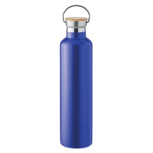 Termos cu perete dublu 1L, Stainless steel, albastru