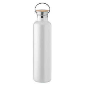 Termos cu perete dublu 1L, Stainless steel, alb