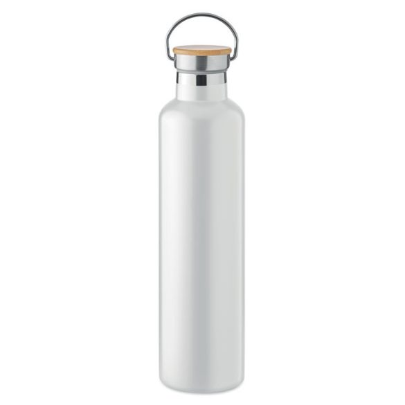 Termos cu perete dublu 1L, Stainless steel, alb