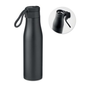 Termos cu perete dublu 600ml, Stainless steel, black