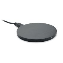 Incarcator wireless rotund, Bamboo, black