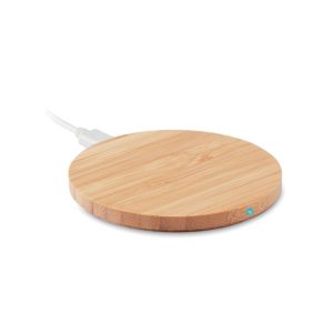 Incarcator wireless rotund, Bamboo, wood