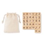 Joc educational din lemn, Wood, beige