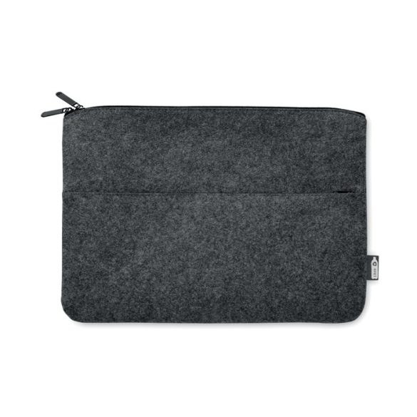 Husa cu fermoar pentru laptop, Fleece, dark grey